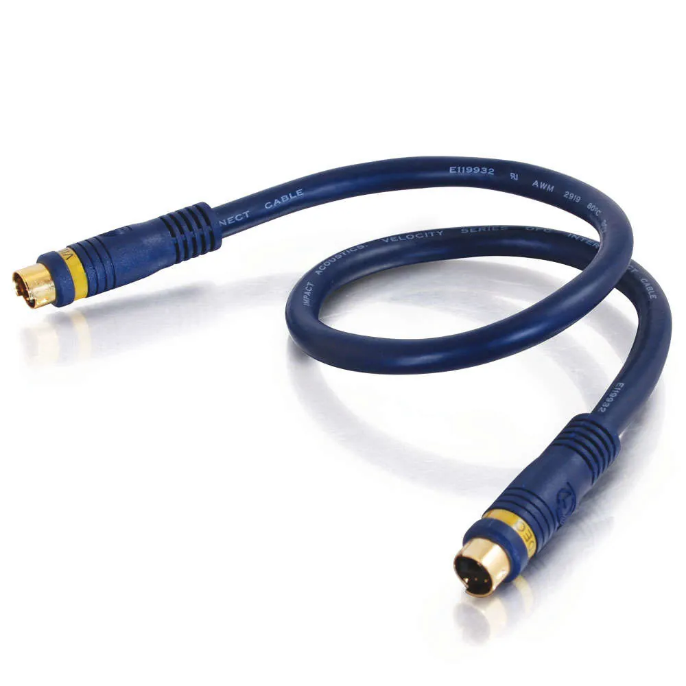 C2G 2m Velocity S-Video Cable cable S-vídeo S-Video (4-pin) Negro