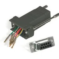 C2G RJ45/DB9F Modular Adapter Negro