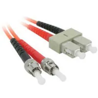 C2G 30m SC/ST LSZH Duplex 62.5/125 Multimode Cable de fibra óptica e InfiniBand Naranja