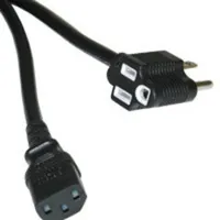 C2G 6ft Universal 16 AWG Power Cord with Extra Outlet (IEC320C13 to NEMA 5-15P) Negro 1,82 m
