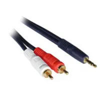 C2G 25ft Velocity™ 3.5mm Stereo M / Dual RCA M Y-Cable cable de audio 7,62 m 3,5mm 2 x RCA Azul