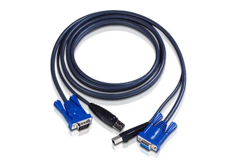 ATEN USB KVM Cable cable para video, teclado y ratón (kvm) Negro 1,2 m