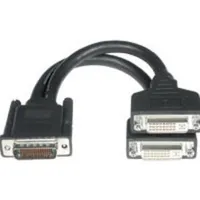 C2G 9in LFH-59 (DMS-59) Male to 2 DVI-I Female Cable 0,22 m LFH-59 (DMS-59) Negro