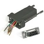 C2G RJ45/DB9M Modular Adapter Negro
