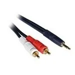 C2G 3m Velocity 3.5mm Stereo Male to Dual RCA Male Y-Cable cable de audio 3,5mm 2 x RCA Negro
