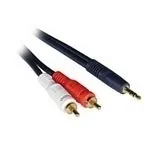 C2G 5m Velocity 3.5mm Stereo Male to Dual RCA Male Y-Cable cable de audio 3,5mm 2 x RCA Negro