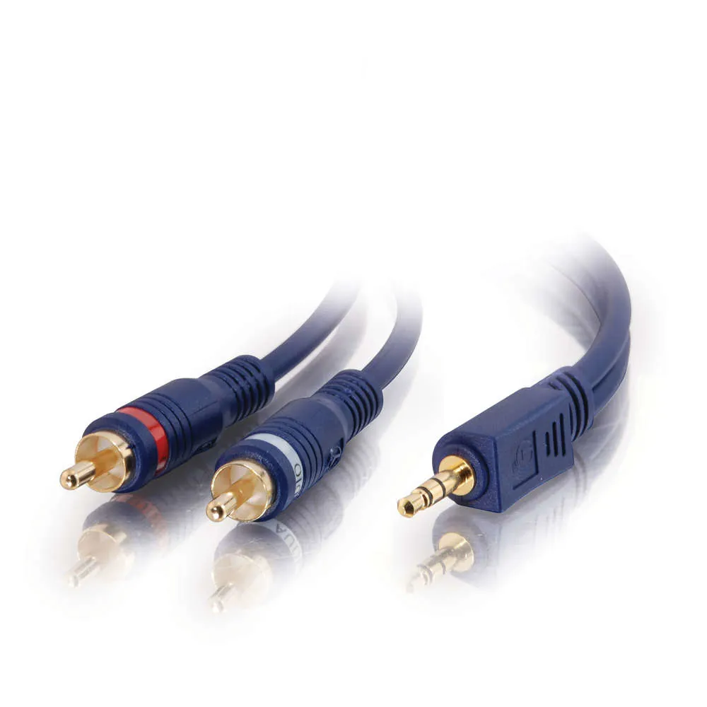 C2G 2m Velocity 3.5mm Stereo Male to Dual RCA Male Y-Cable cable de audio 3,5mm 2 x RCA Negro