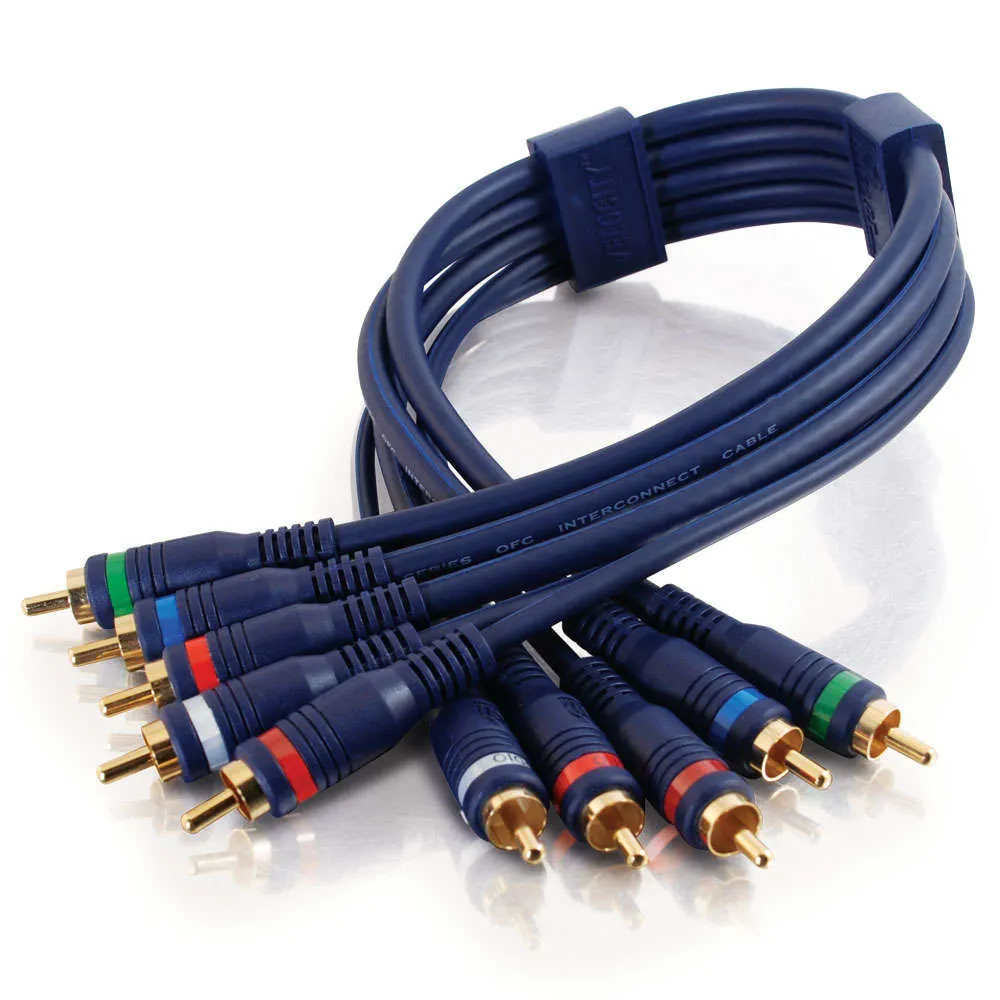 C2G 1m Velocity Component Video/RCA-Type Audio Combination Cable componente ( YPbPr) cable de vídeo 5 x RCA Negro