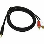 C2G Value Series 3.5mm Stereo Plug/RCA Plug x2 Y-Cable cable de audio 3,5mm 2 x RCA Negro
