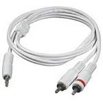 C2G 1m 3.5mm Male to 2 RCA-Type Male Audio Y-Cable - iPod cable de audio 3,5mm 2 x RCA Blanco