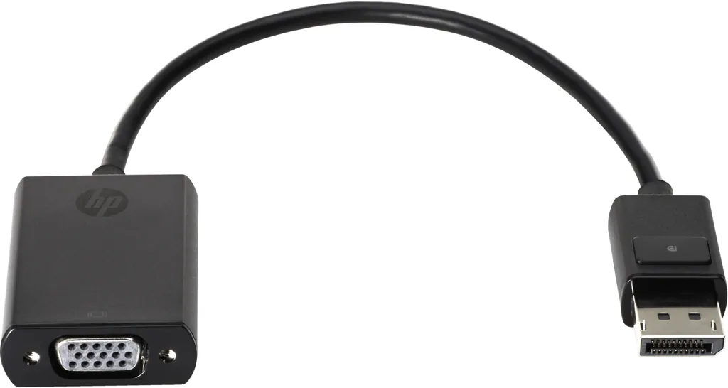HP DisplayPort To VGA Adapter Negro