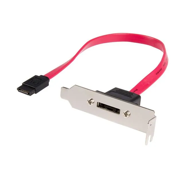 StarTech.com 1ft LP SATA - eSATA Plate Adapter 1x eSATA 1x SATA 7-pin Rojo