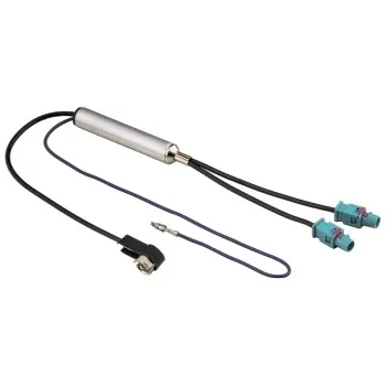 Hama Antenna Adapter VW/Phantom, 2xFakra/Z Socket to ISO Plug cable de señal Negro