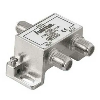 Hama CATV Splitter, 2 Way F-Couling 2 x F-Couling Plata