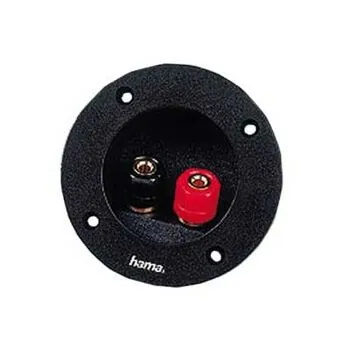 Hama Terminal Board ø 75 mm, Gold-plated, black Negro