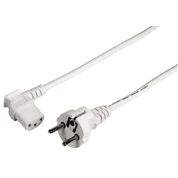 Hama Universal Mains Lead / 90° socket, 5 m, white Blanco 3 m