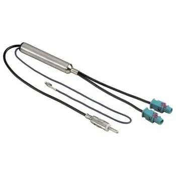 Hama Antenna Adapter VW/Phantom, 2xFakra/Z Socket to DIN Plug cable de señal Negro