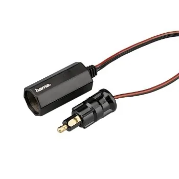 Hama Adapter Standard Socket (DIN ISO 4165) -> Lighter Socket Negro 0,25 m