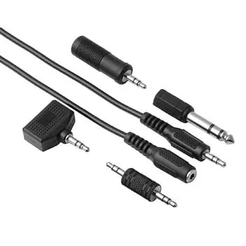 Hama Universal 3.5/6.3-mm - Set cable de audio 2,5 m Negro