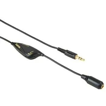 Hama Audio Extension Cable 3.5 mm Jack Plug/Socket Stereo, 3m cable de audio 3,5mm Negro