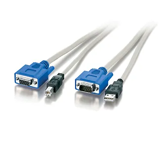 LevelOne ACC-2005 Cableset USB for KVM cable para video, teclado y ratón (kvm) Blanco 5 m