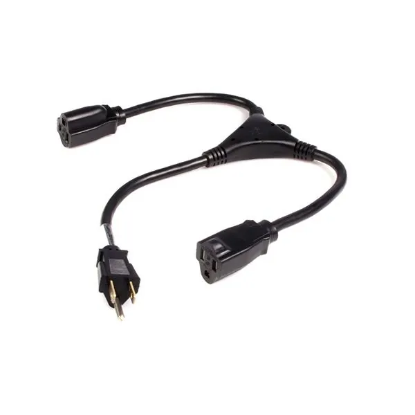 StarTech.com Power Cable, 0.45m Negro 0,45 m