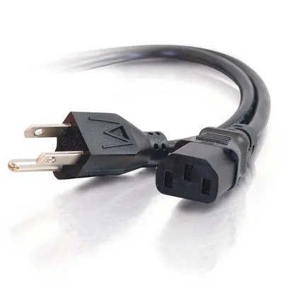C2G 8ft Universal 16 AWG Power Cord (IEC320C13 -> NEMA 5-15P) Negro 2,4 m