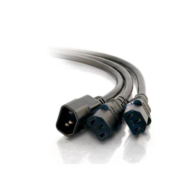 C2G 6ft 1 -> 2 16 AWG Power Splitter (IEC320C14 -> 2 IEC320C13) Negro 1,8 m C13 acoplador