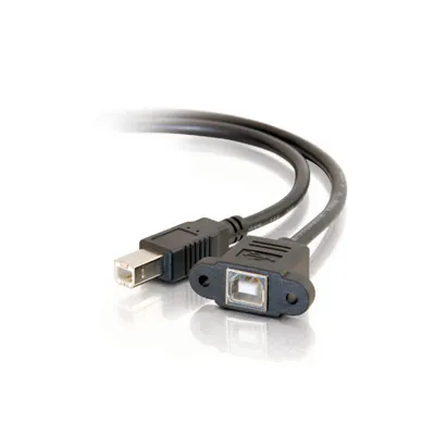 C2G 3ft USB 2.0 B Female to B Male Panel Mount Cable cable USB 0,91 m USB B Negro