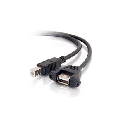 C2G 1.5ft USB 2.0 A Female to B Male Panel Mount Cable cable USB 0,45 m USB A USB B Negro