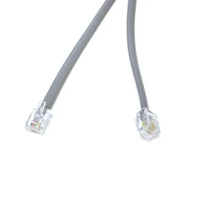 C2G 7ft RJ11 6p4c Modular Cable Straight cable de red Gris 2,13 m