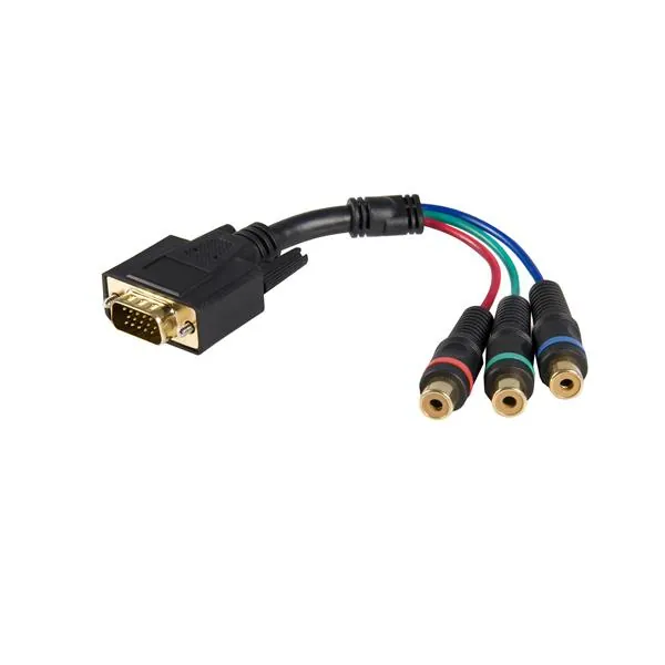 StarTech.com HD15CPNTMF adaptador de cable de vídeo 3 x RCA VGA (D-Sub) Negro
