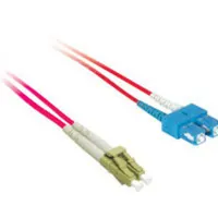 C2G 5m LC/SC Duplex 9/125 Single-Mode Fiber Patch Cable de fibra óptica e InfiniBand Rojo