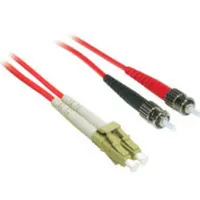 C2G 2m LC/ST Plenum-Rated Duplex 62.5/125 Multimode Fiber Patch Cable Cable de fibra óptica e InfiniBand Rojo