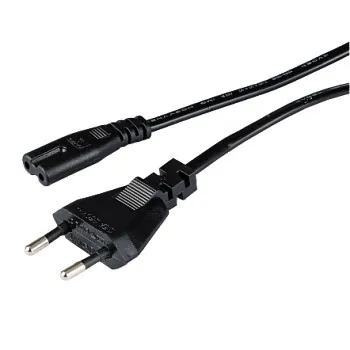Hama Mains Lead, European standard, 0.75 m, black Negro 0,75 m