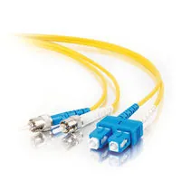 C2G 15m SC/ST LSZH Duplex 9/125 Single-Mode Cable de fibra óptica e InfiniBand Amarillo