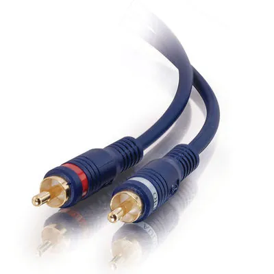 C2G 40470 cable de audio 10,7 m 2 x RCA Azul