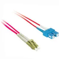 C2G 2m LC/SC Plenum-Rated Duplex 50/125 Multimode Fiber Patch Cable Cable de fibra óptica e InfiniBand Rojo