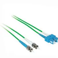 C2G 1m SC/ST Plenum-Rated Duplex 50/125 Multimode Fiber Patch Cable de fibra óptica e InfiniBand Verde