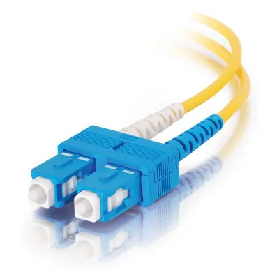C2G 6m SC/SC Duplex 9/125 Single-Mode Fiber Patch Cable de fibra óptica e InfiniBand Amarillo