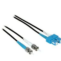 C2G 5m ST/SC Duplex 50/125 Multimode Fiber Patch Cable de fibra óptica e InfiniBand Negro