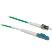 C2G 5m LC/ST Simplex 9/125 Single-Mode Fiber Patch Cable de fibra óptica e InfiniBand Verde