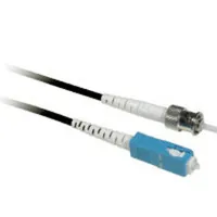C2G 2m ST/SC Simplex 9/125 Single-Mode Fiber Patch Cable de fibra óptica e InfiniBand Negro