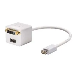 Lindy Mini-DVI to DVI/HDMI Splitter 0,2 m HDMI + DVI Blanco