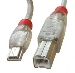 Lindy USB Cable Mini-A/B - 2 m cable USB Mini-USB A USB B Transparente