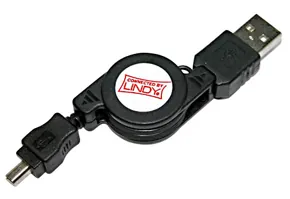 Lindy USB 2.0 A/mini-B Cable, 0.8m cable USB 0,8 m USB A Mini-USB B Negro