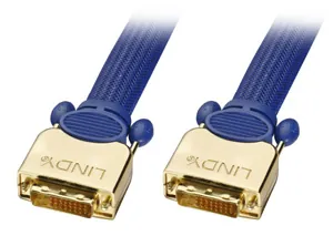 Lindy DVI-D Dual Link, 10m cable DVI Azul