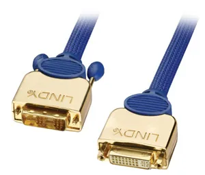 Lindy DVI-D Single Link, 15m cable DVI Azul