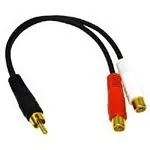 C2G Value Series RCA Plug to RCA Jack x2 Y-Cable cable de audio 2 x RCA Negro