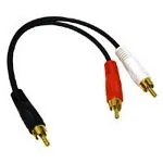 C2G Value Series RCA Plug/RCA Plug x2 Y-Cable cable de audio 2 x RCA Negro
